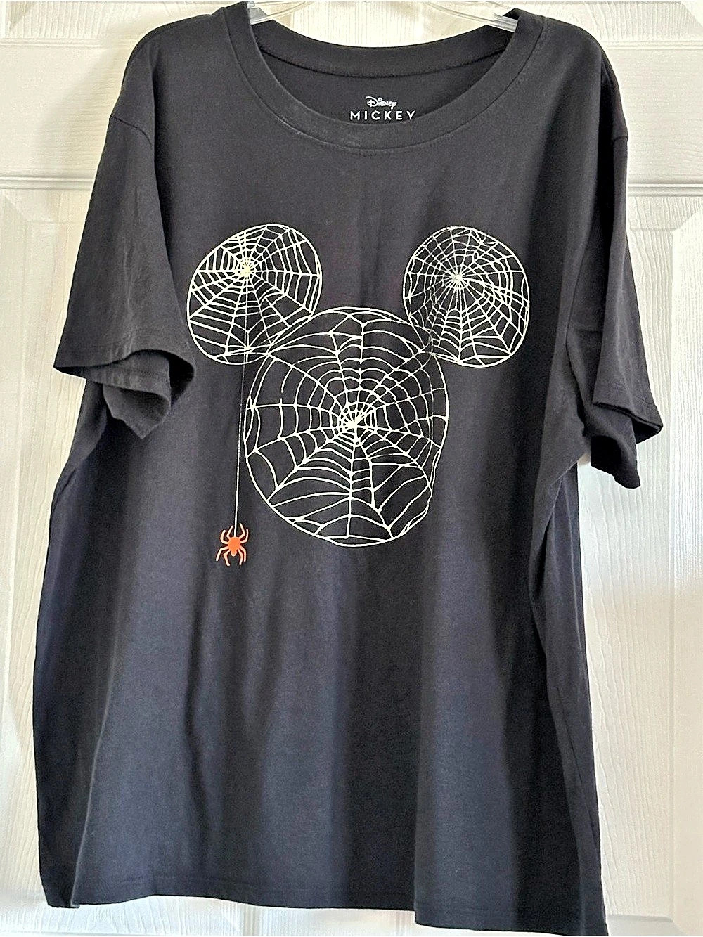 Disney Mickey Mouse Spider Web Graphic Tee Girls 2X Like New